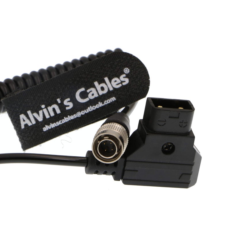 Alvin's Cables كابل الطاقة الملفوف من ألفين كابلات لأجهزة الصوت ZAXCOM D Tap إلى 4 دبابيس هيروسي ذكر - Image 2